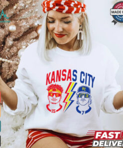 Kansas City Royals and Kansan City Chiefs football Patrick Mahomes vs Witt Jr. shirt