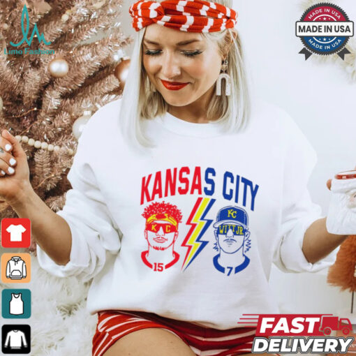 Kansas City Royals and Kansan City Chiefs football Patrick Mahomes vs Witt Jr. shirt
