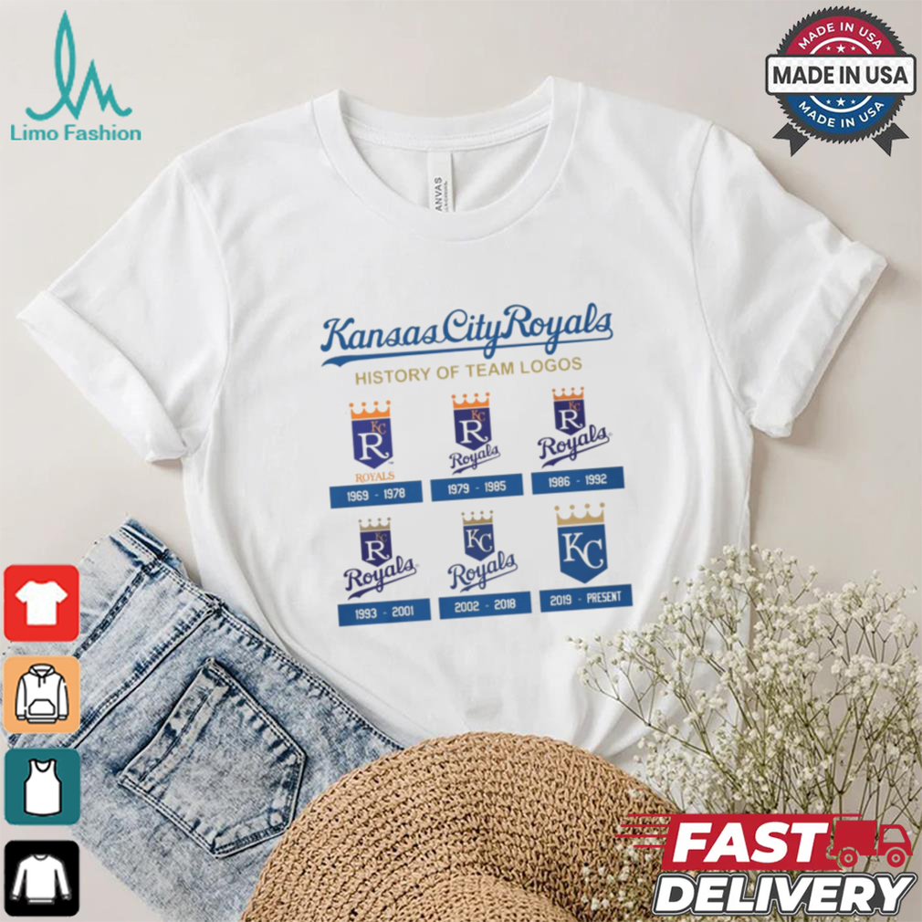 Kansas City Royals history of team logos shirt Kansas City Royals history of team logos shirt