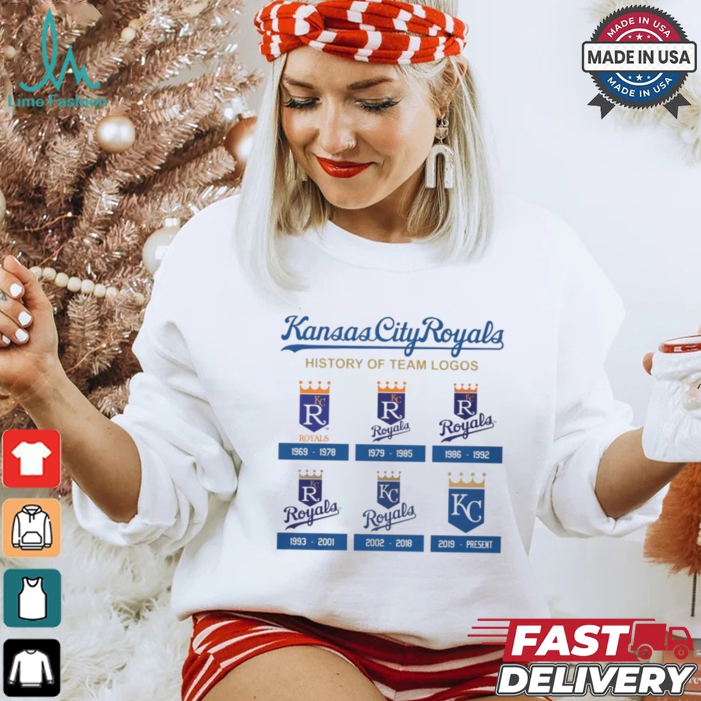 Kansas City Royals history of team logos shirt Kansas City Royals history of team logos shirt