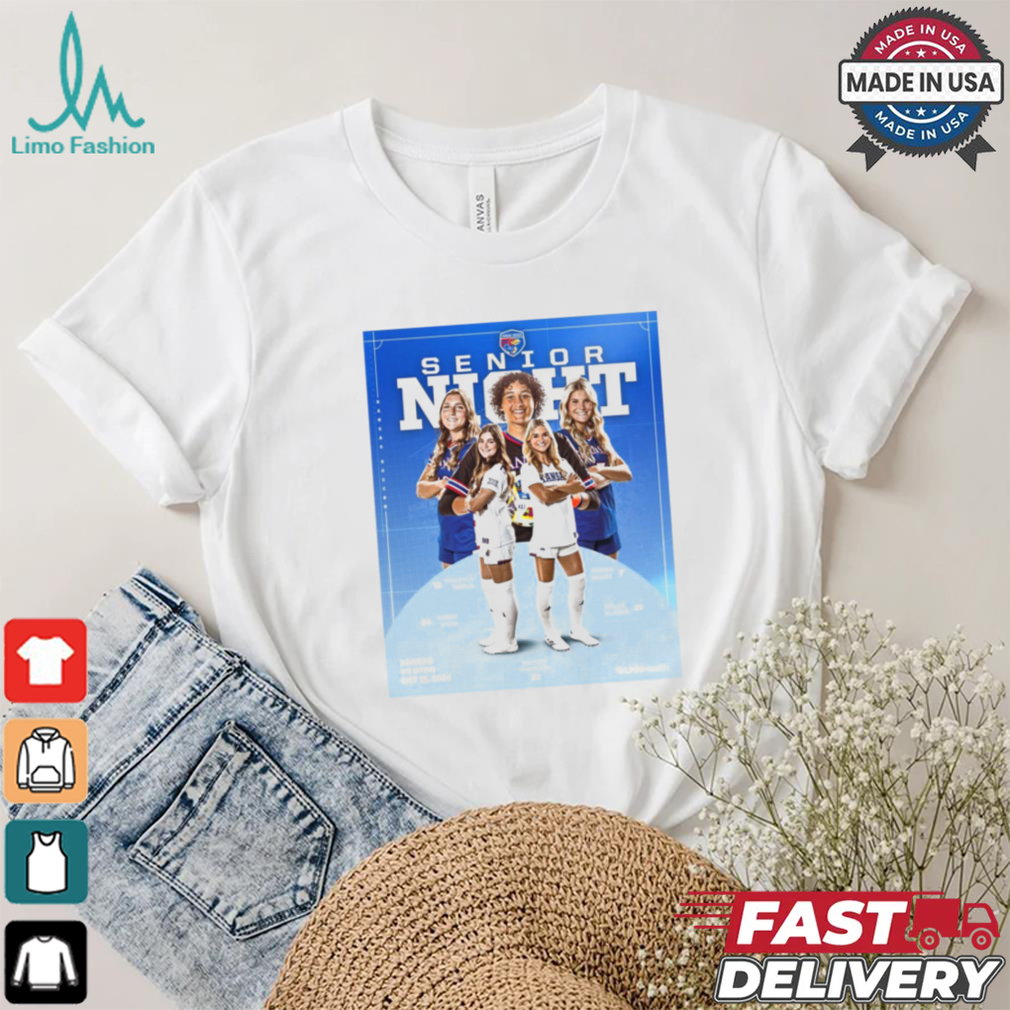 Kansas Jayhawks Vs Utah State Senior Night 2024 Poster t shirt Kansas Jayhawks Vs Utah State Senior Night 2024 Poster t shirt