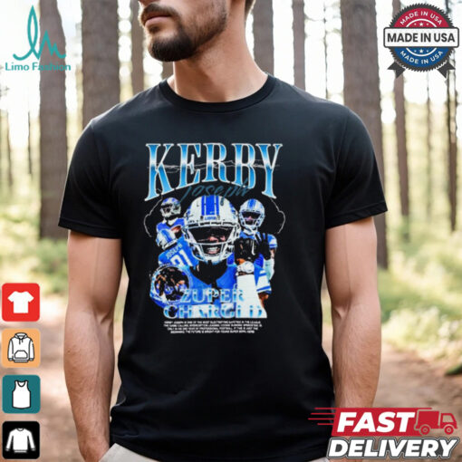 Kerby Joseph Zuper Charged Detroit Lions NFL t shirt