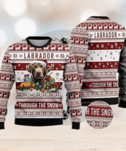 Labrador Through The Snow Ugly Christmas Sweater