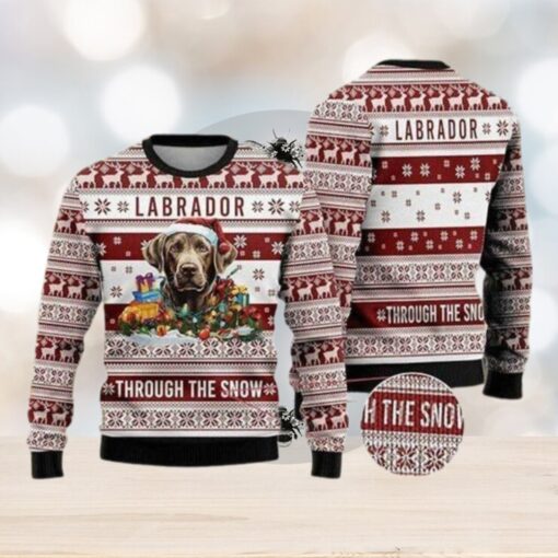 Labrador Through The Snow Ugly Christmas Sweater