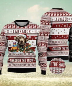 Labrador Through The Snow Ugly Christmas Sweater