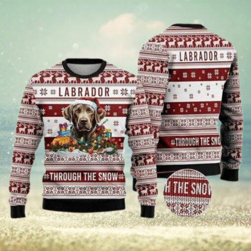 Labrador Through The Snow Ugly Christmas Sweater