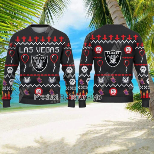 Las Vegas Raiders 2024 Happy Halloween Sweater