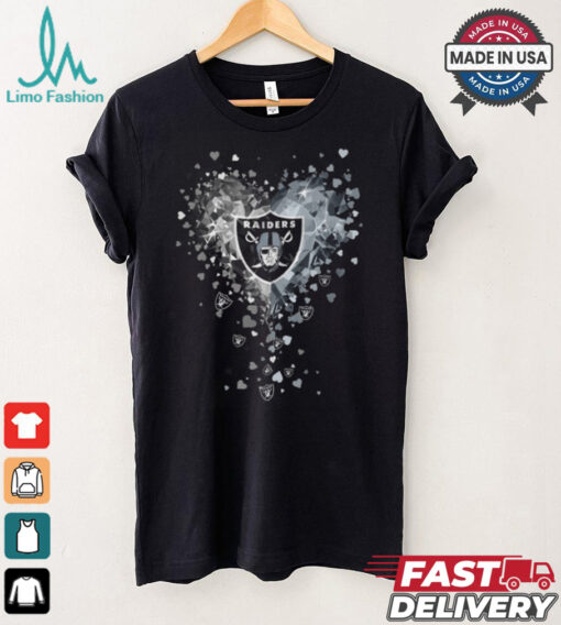 Las Vegas Raiders Crystal Heart Shirt