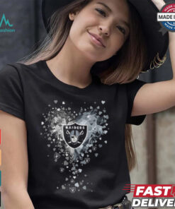Las Vegas Raiders Crystal Heart Shirt