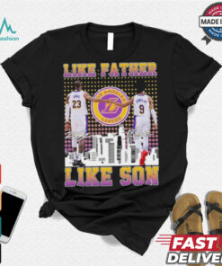Lebron James And James Jr Los Angeles Lakers Like Father Like Son Shirt