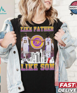 Lebron James And James Jr Los Angeles Lakers Like Father Like Son Shirt