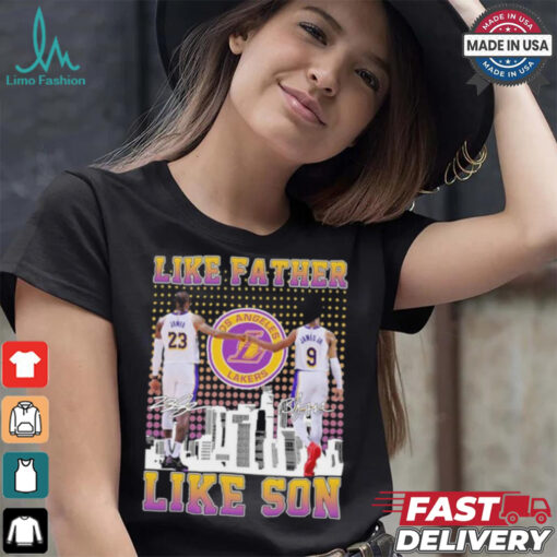 Lebron James And James Jr Los Angeles Lakers Like Father Like Son Shirt