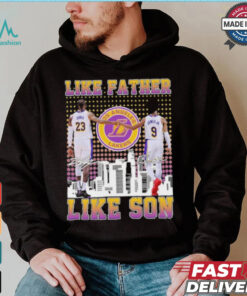Lebron James And James Jr Los Angeles Lakers Like Father Like Son Shirt