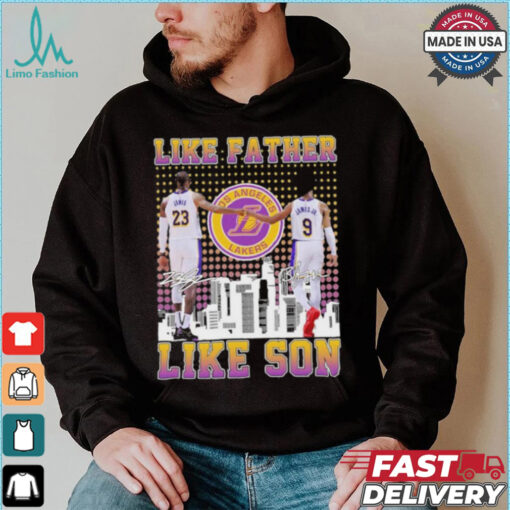 Lebron James And James Jr Los Angeles Lakers Like Father Like Son Shirt