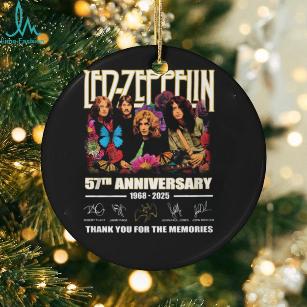 Led Zeppelin Band 57th Anniversary 1968 2025 Thank You For The Memories T Shirt Led Zeppelin Band 57th Anniversary 1968 2025 Thank You For The Memories T Shirt
