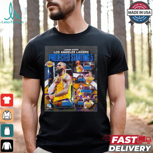 Legion hoops Los Angeles Lakers projected starting 5 shirt
