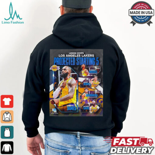 Legion hoops Los Angeles Lakers projected starting 5 shirt