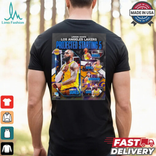 Legion hoops Los Angeles Lakers projected starting 5 shirt