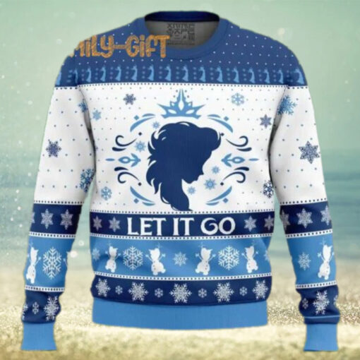 Let It Go Elsa Frozen Ugly Christmas Sweater – Fun Holiday Sweater for Frozen Fans