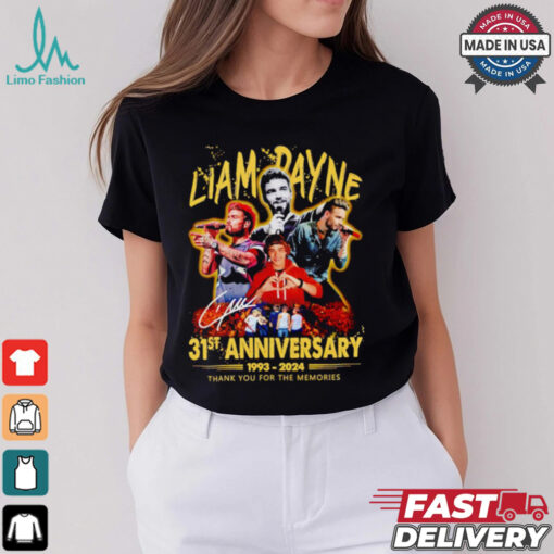 Liam Payne 31st Anniversary 1993 2024 signature thank you for the memories shirt