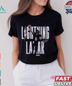 Lightning Lamar Jackson Baltimore Ravens Touchdown Leap Shirt