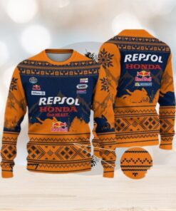 Limited Repsol Honda Team Ugly Christmas Sweater Gift For Holiday