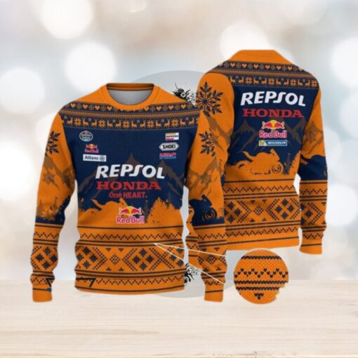 Limited Repsol Honda Team Ugly Christmas Sweater Gift For Holiday