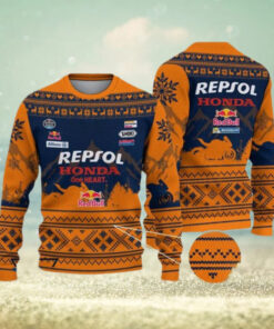 Limited Repsol Honda Team Ugly Christmas Sweater Gift For Holiday