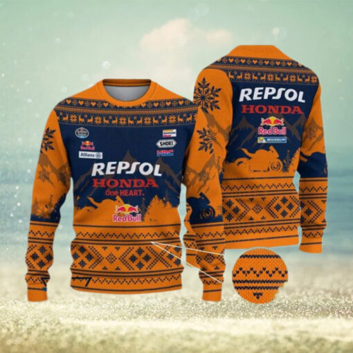 Limited Repsol Honda Team Ugly Christmas Sweater Gift For Holiday