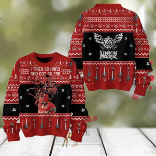 Linkin Park In the End I Tried So Hard And Got So Far Ugly Christmas Sweater Chirstmas Gifts 2024 Xmas For Family And Friends Ugly Sweater