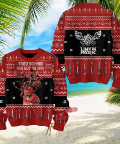 Linkin Park In the End I Tried So Hard And Got So Far Ugly Christmas Sweater Chirstmas Gifts 2024 Xmas For Family And Friends Ugly Sweater