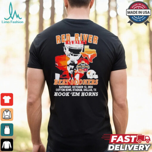 Longhorns Red River Rivalry Beat Sooners 2024 Hook ‘Em Horns Shirt