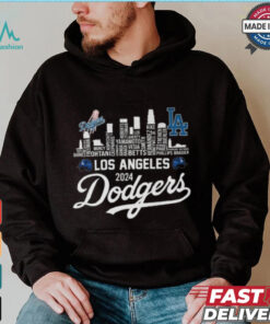 Los Angeles Dodgers 2024 Champions Skyline Of LA City T Shirt