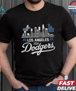 Los Angeles Dodgers 2024 Champions Skyline Of LA City T Shirt