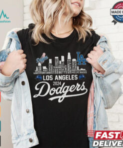 Los Angeles Dodgers 2024 Champions Skyline Of LA City T Shirt