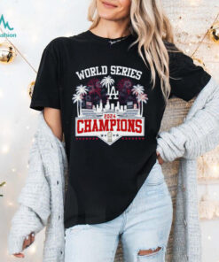 Los Angeles Dodgers 2024 Champions World Series Celebration With Fan T Shirt