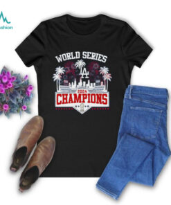 Los Angeles Dodgers 2024 Champions World Series Celebration With Fan T Shirt