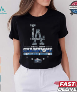 Los Angeles Dodgers 2024 NLCS Champions LA Pride Logo Name Shirt