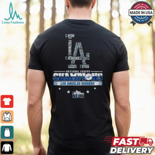 Los Angeles Dodgers 2024 NLCS Champions LA Pride Logo Name Shirt