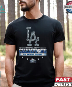 Los Angeles Dodgers 2024 NLCS Champions LA Pride Logo Name Shirt