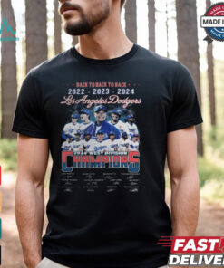 Los Angeles Dodgers 2024 West Division Champs Back To Back To Back T Shirt