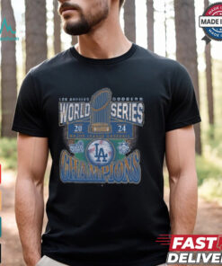 Los Angeles Dodgers ’47 Royal 2024 World Series Champions Trophy T Shirt