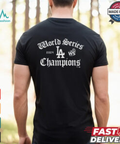Los Angeles Dodgers Black 2024 World Series Champions Fanatics Exclusive T Shirt