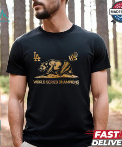 Los Angeles Dodgers Fanatics 2024 World Series Champions Fanatics Exclusive Cali Bear T Shirt