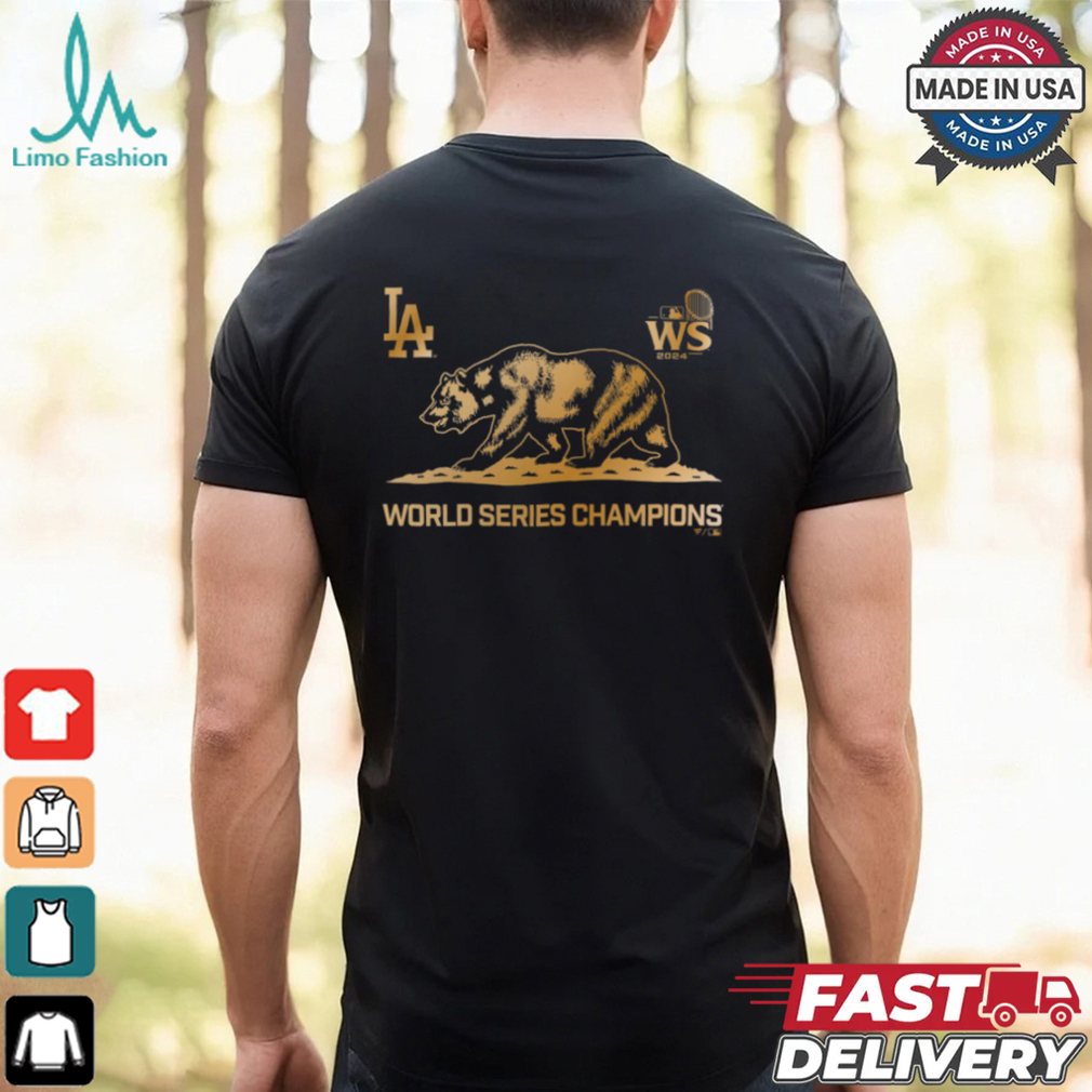 Los Angeles Dodgers Fanatics 2024 World Series Champions Fanatics Exclusive Cali Bear T Shirt Los Angeles Dodgers Fanatics 2024 World Series Champions Fanatics Exclusive Cali Bear T Shirt