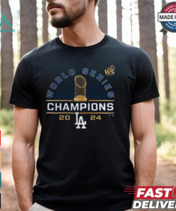 Los Angeles Dodgers Fanatics 2024 World Series Champions Tri Blend T Shirt