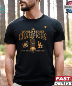 Los Angeles Dodgers Fanatics Black 2024 World Series Champions Locker Room Parade T Shirt