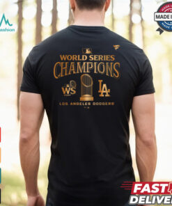 Los Angeles Dodgers Fanatics Black 2024 World Series Champions Locker Room Parade T Shirt