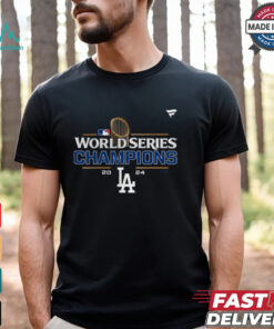 Los Angeles Dodgers Fanatics Heather Charcoal 2024 World Series Champions Locker Room T Shirt