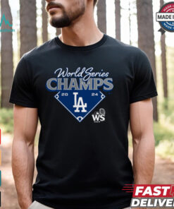 Los Angeles Dodgers Fanatics Heather Charcoal 2024 World Series Champions Shirt